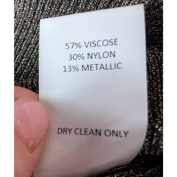 Ali & Jay Shine Bright Metallic Ribbed Turtleneck Sweater Dress Medium Holiday - Picture 11 of 13